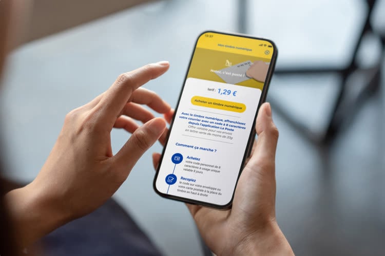 Le timbre numérique est désormais disponible dans l'app La Poste