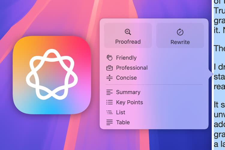 Apple Intelligence : premier aperçu des outils d’écriture de macOS Sequoia  