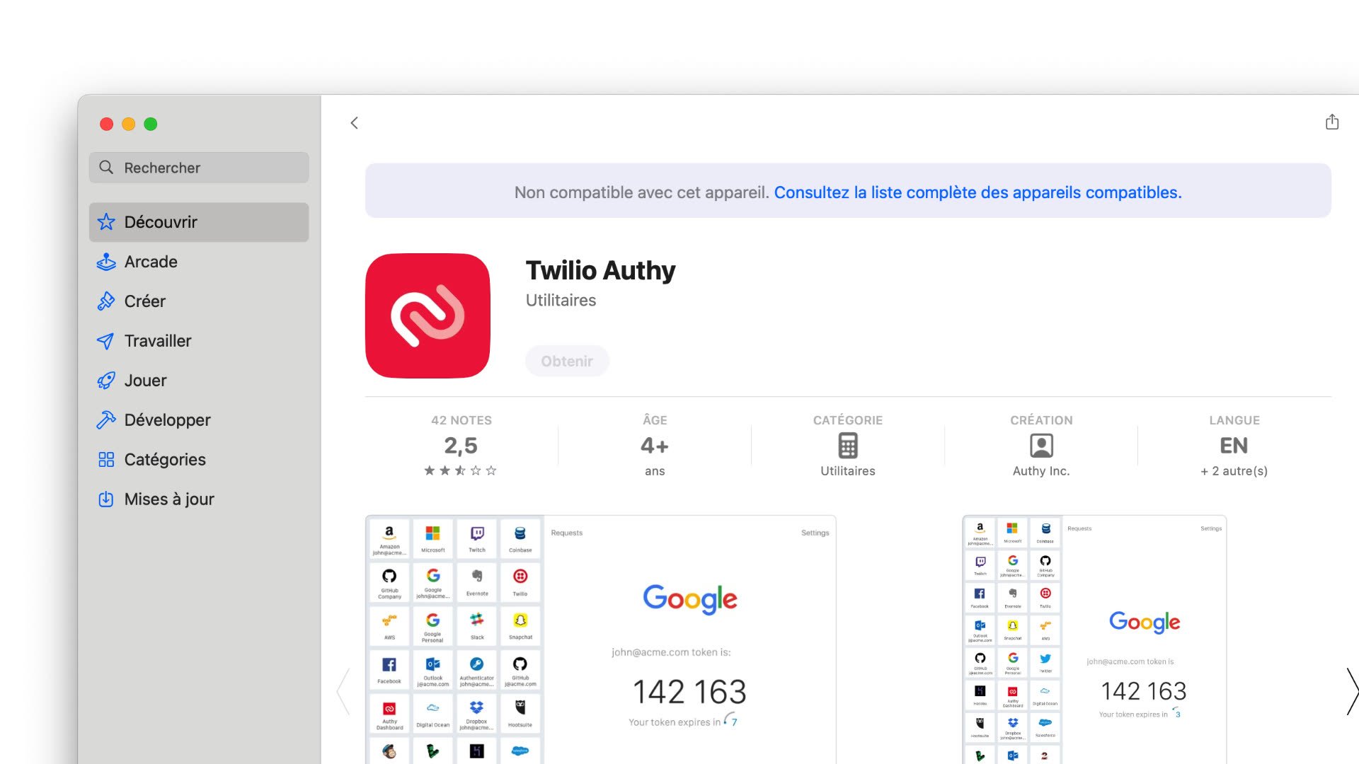 Authy: iOS version can no longer be downloaded to Apple Silicon Macs