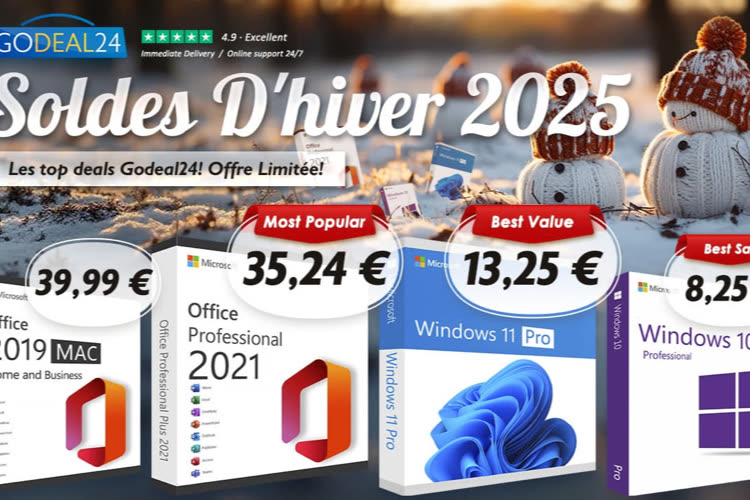 Passez à Microsoft Office pour moins de 40 € avec les soldes d'hiver 2025 de Godeal24