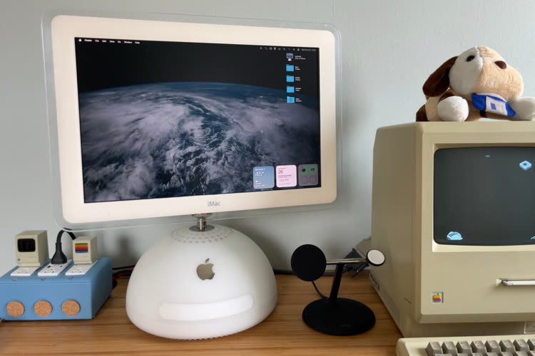 Il installe un écran 4K et un Mac mini M4 dans un iMac G4