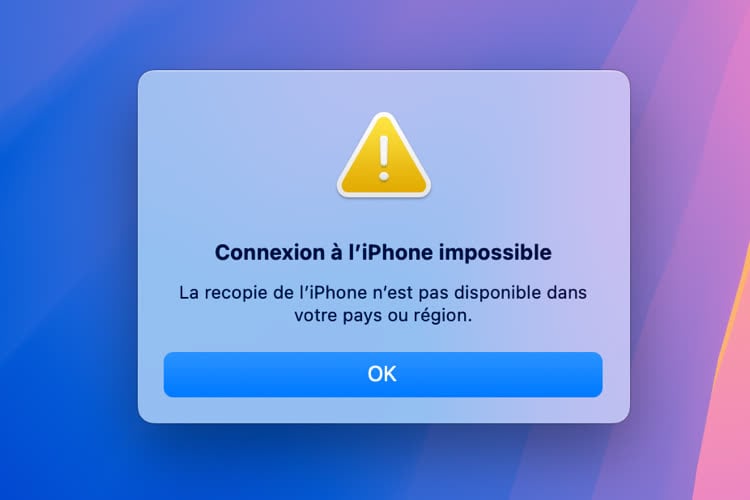 macOS 15.4 : les utilisateurs européens toujours privés de recopie de l’iPhone