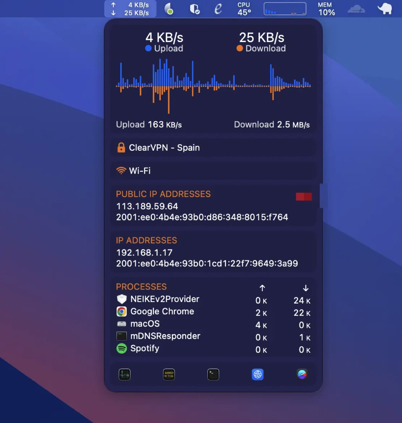 Ce menu complet n’est pas encore proposé par Tiny Shield, même si son développeur promet qu’il arrivera dans une prochaine version. Image Tiny Shield.