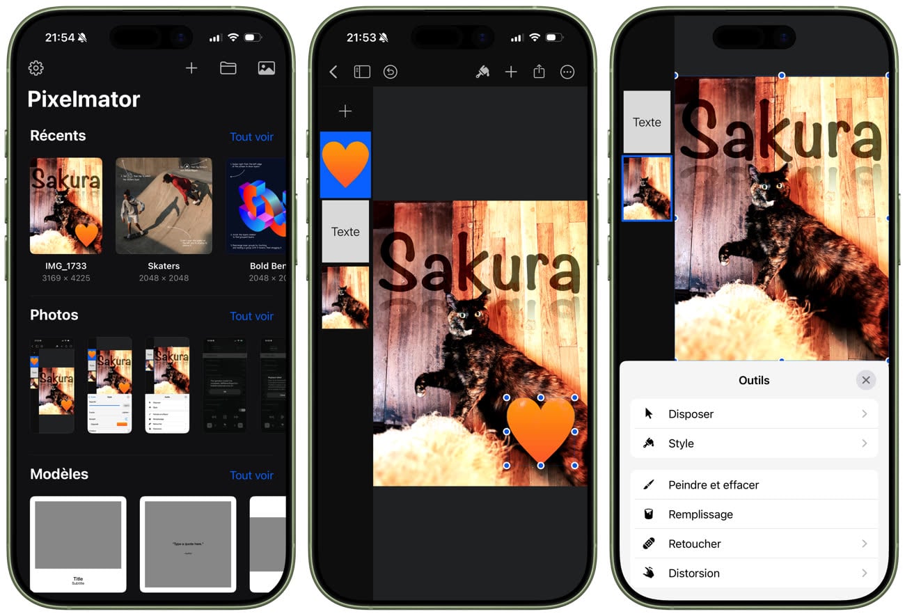 Pixelmator en action sur l’iPhone, une solution qui ne sera plus maintenue. Et si vous aimez cette magnifique photo de mon chat, pimpée à l’aide de l’app, vous pourrez la télécharger [à cette adresse](https://cdn.mgig.fr/2026/01/IMG_1733.jpg), c’est cadeau. Image iGeneration.
