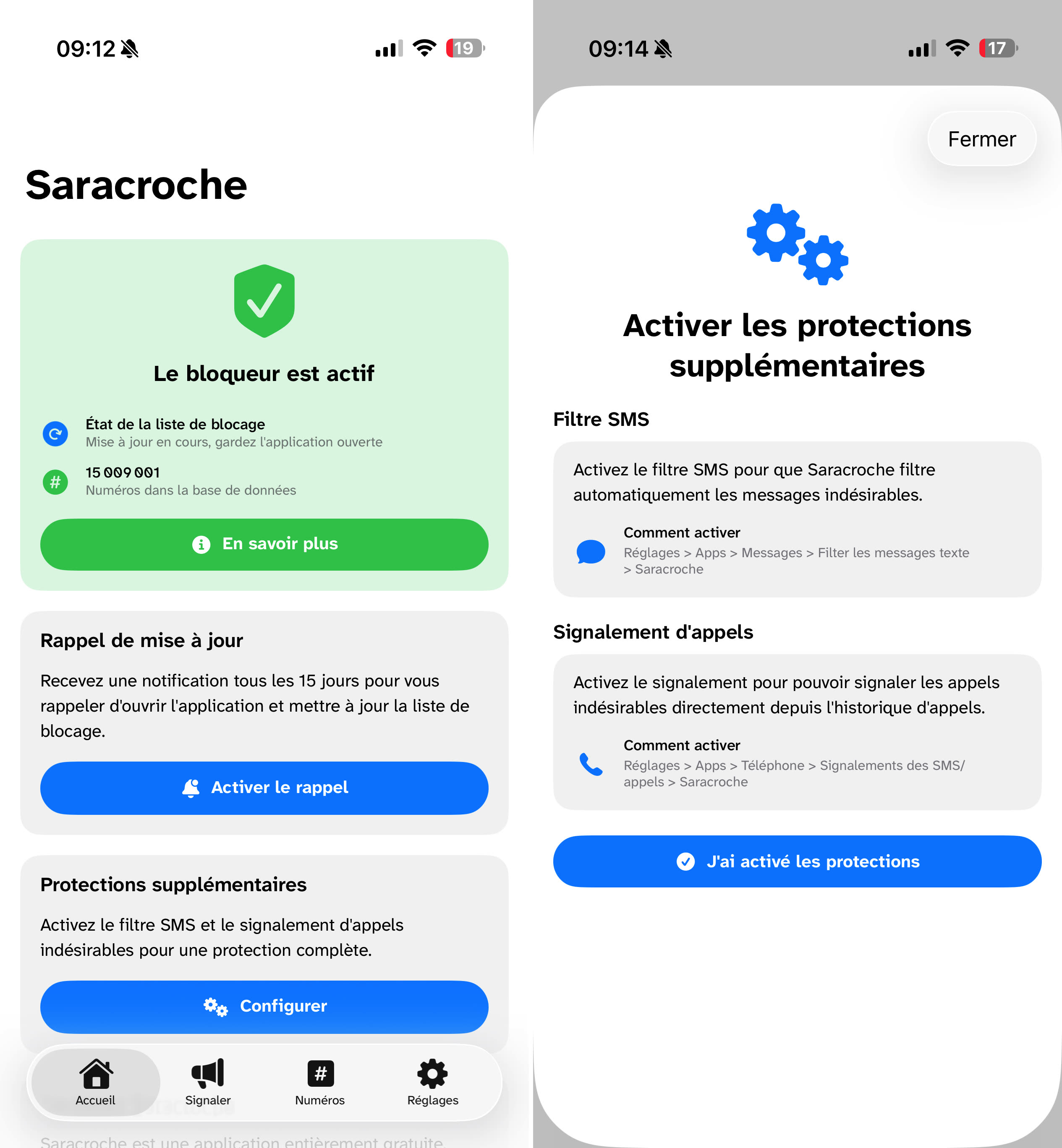 Illustration de l’article 'Saracroche ajoute le filtrage des SMS indésirables et modernise son interface'