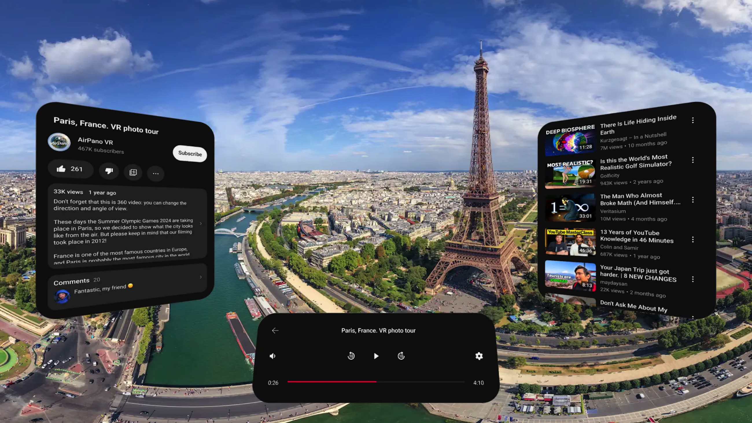 YouTube est enfin disponible sur le Vision Pro - WatchGeneration