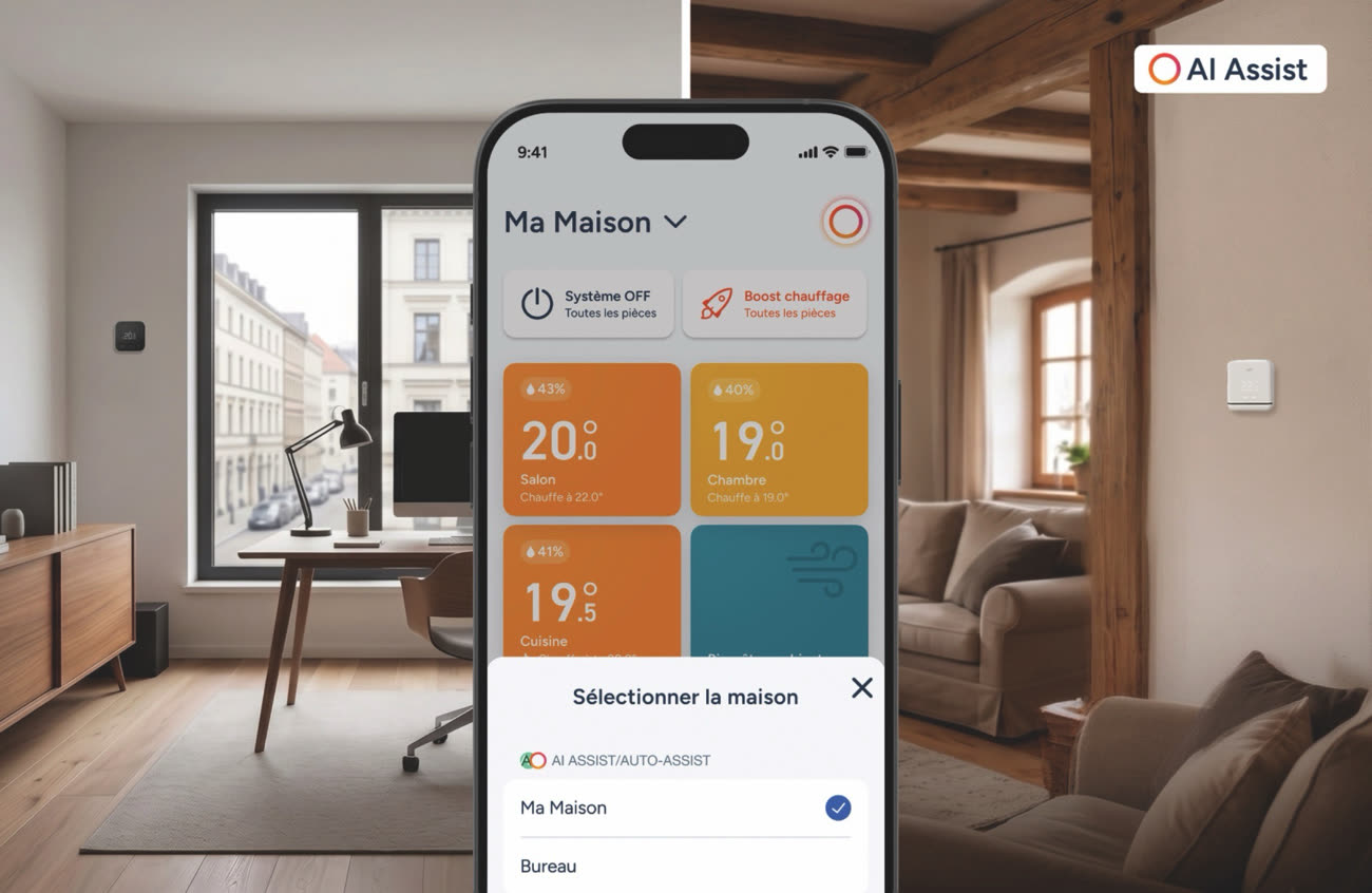 L’interface de contrôle du logement dans l’app. Image Tado°.