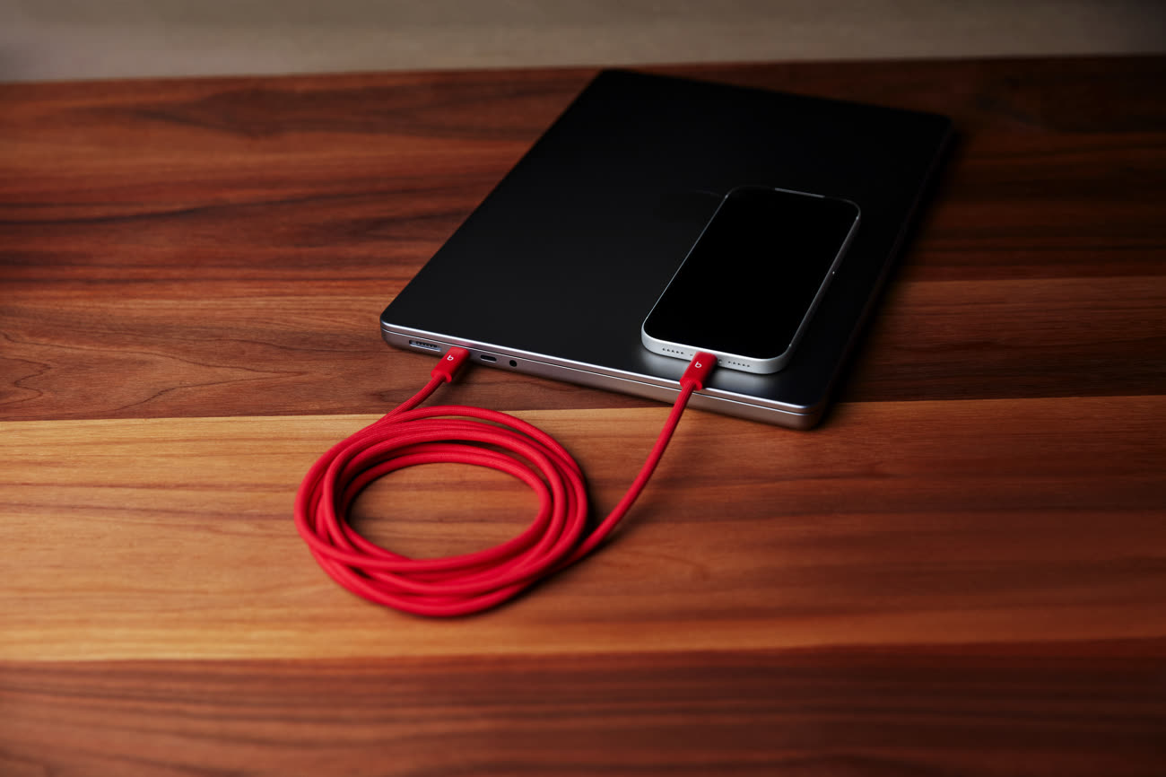 Le câble en version rouge. Image Beats.