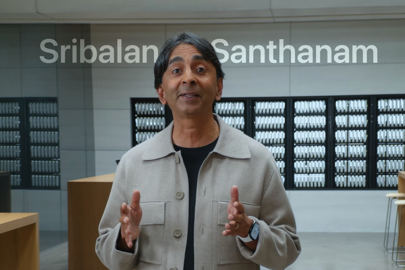 Sribalan Santhanam pendant la présentation de la puce A18, en septembre 2024. Capture événement spécial Apple/image MacGeneration.
