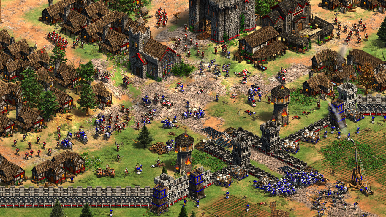 Une bataille entre Francs, l’une des civilisations proposées par Age of Empires II depuis le départ. Image Feral Interactive.