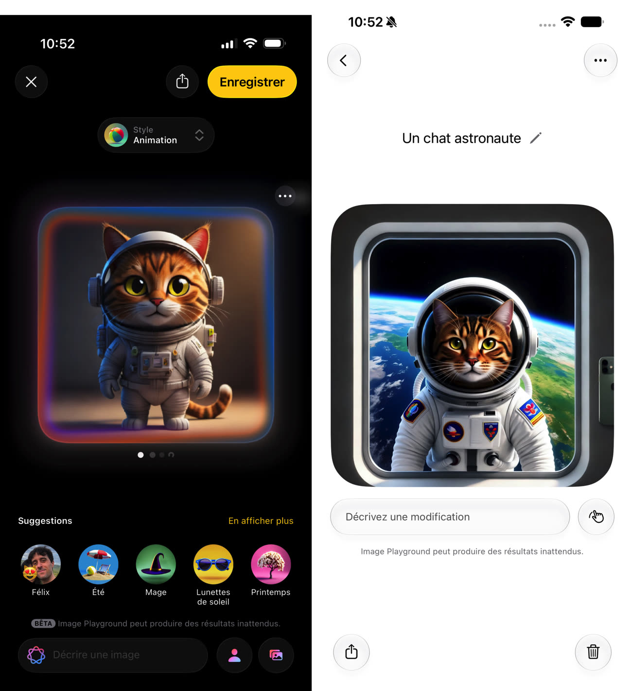 iOS 26 à gauche, iOS 27 à droite. Images iGeneration