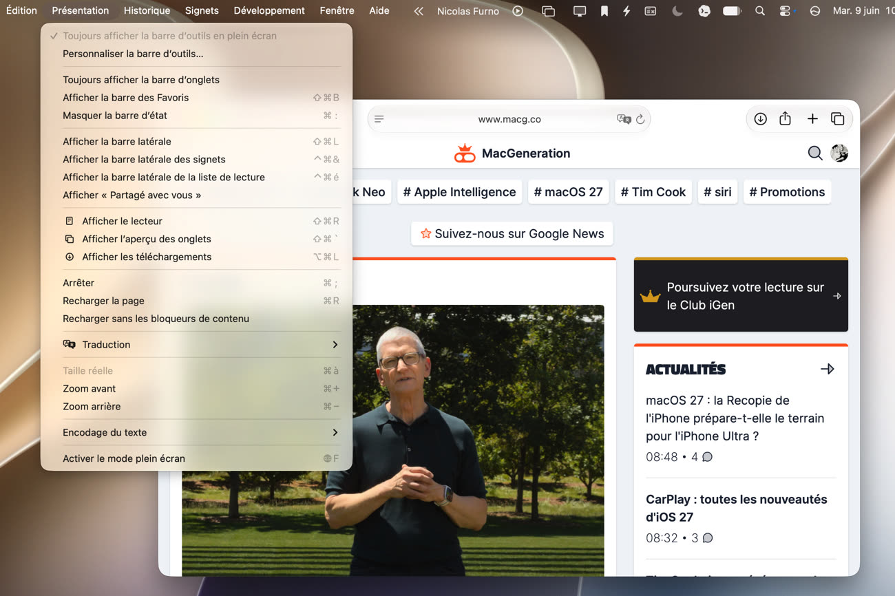 Le même sous macOS Golden Gate. Image MacGeneration.