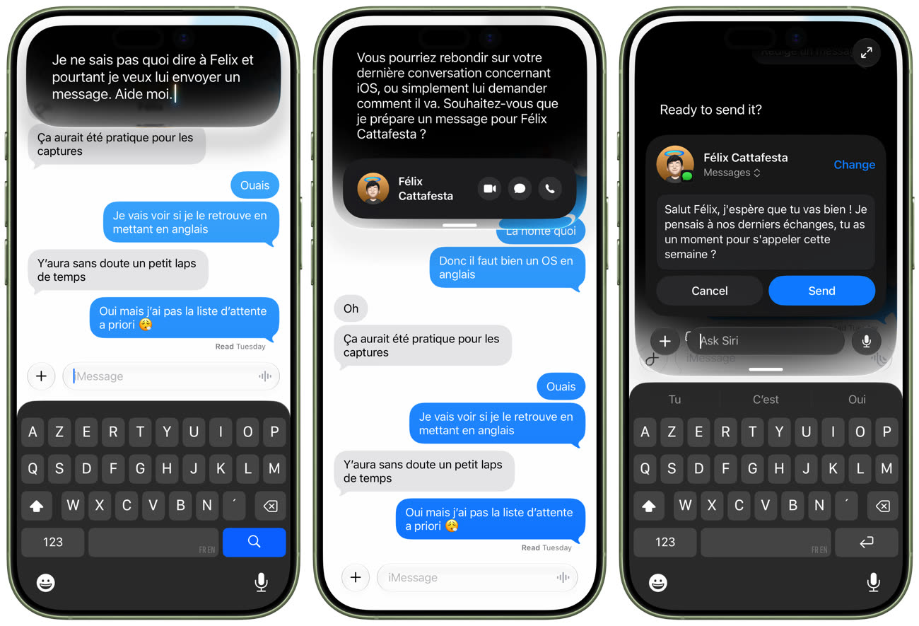 Exemple brillant (non) de ce que cela peut donner, ici depuis l’app Messages. Image iGeneration.