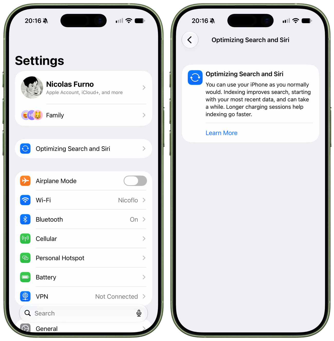 À chaque bêta, sa réindexation des données en local pour Spotlight et Siri AI. Image iGeneration.