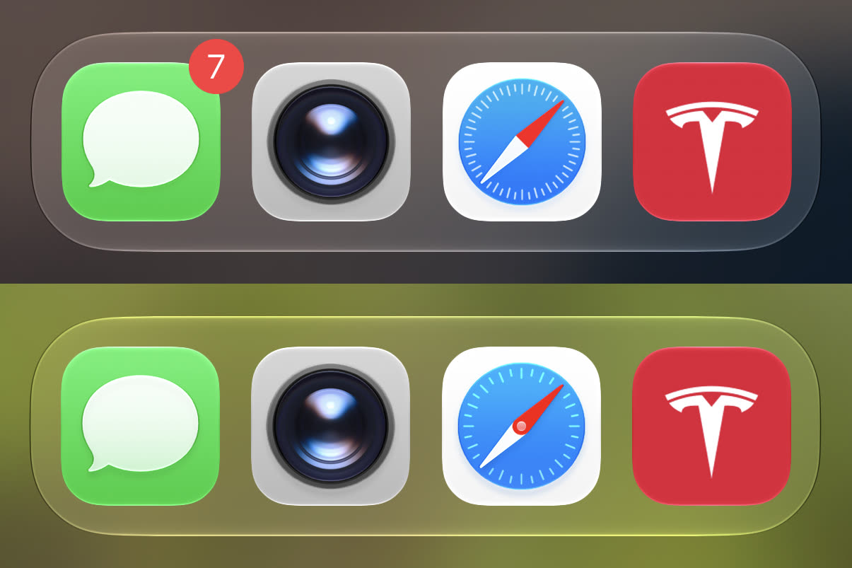iOS 27 b4 en haut et b5 en bas. Image iGeneration.