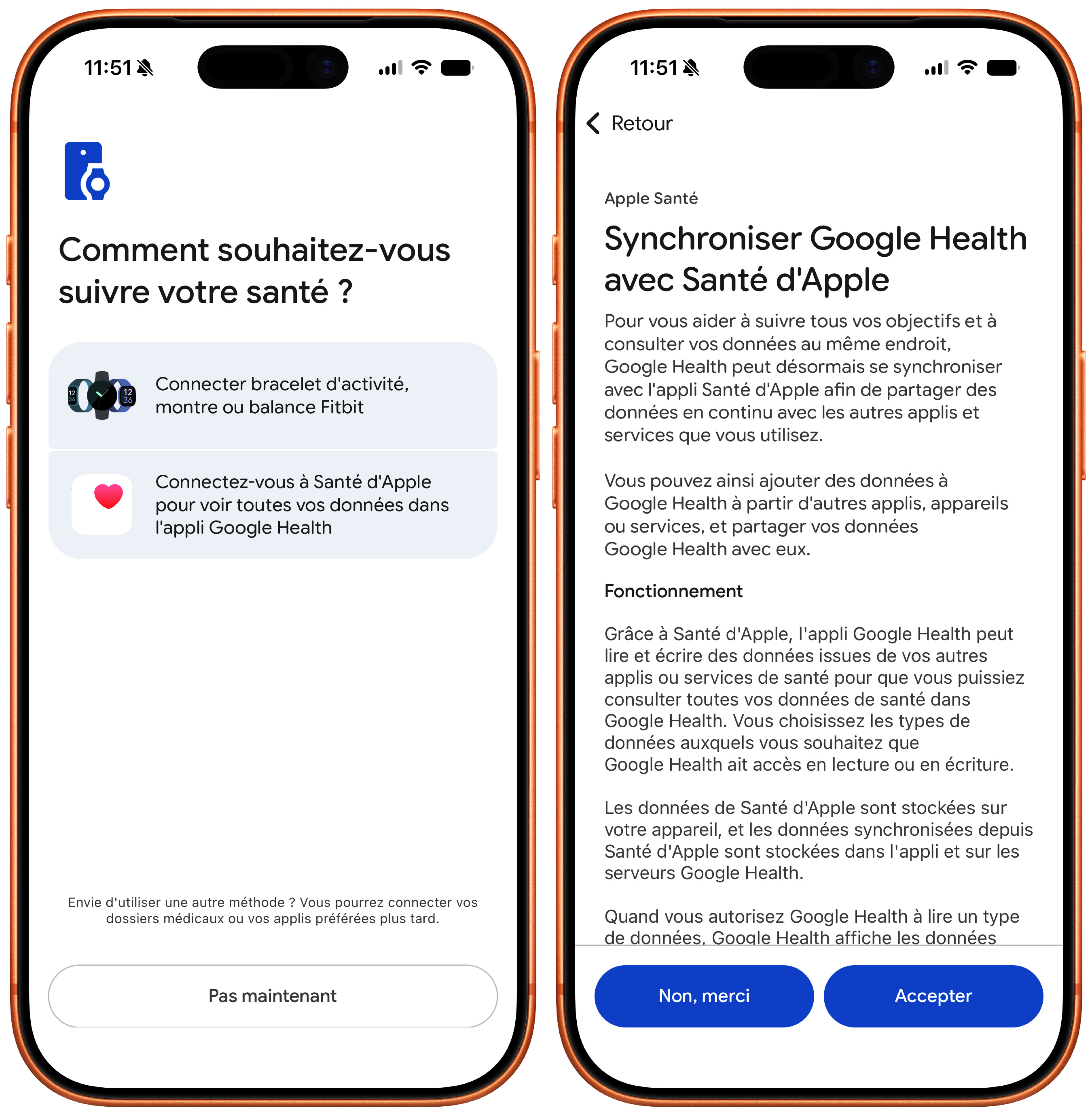 Google Health (Fitbit) peut enfin écrire ses données dans Apple Santé ...