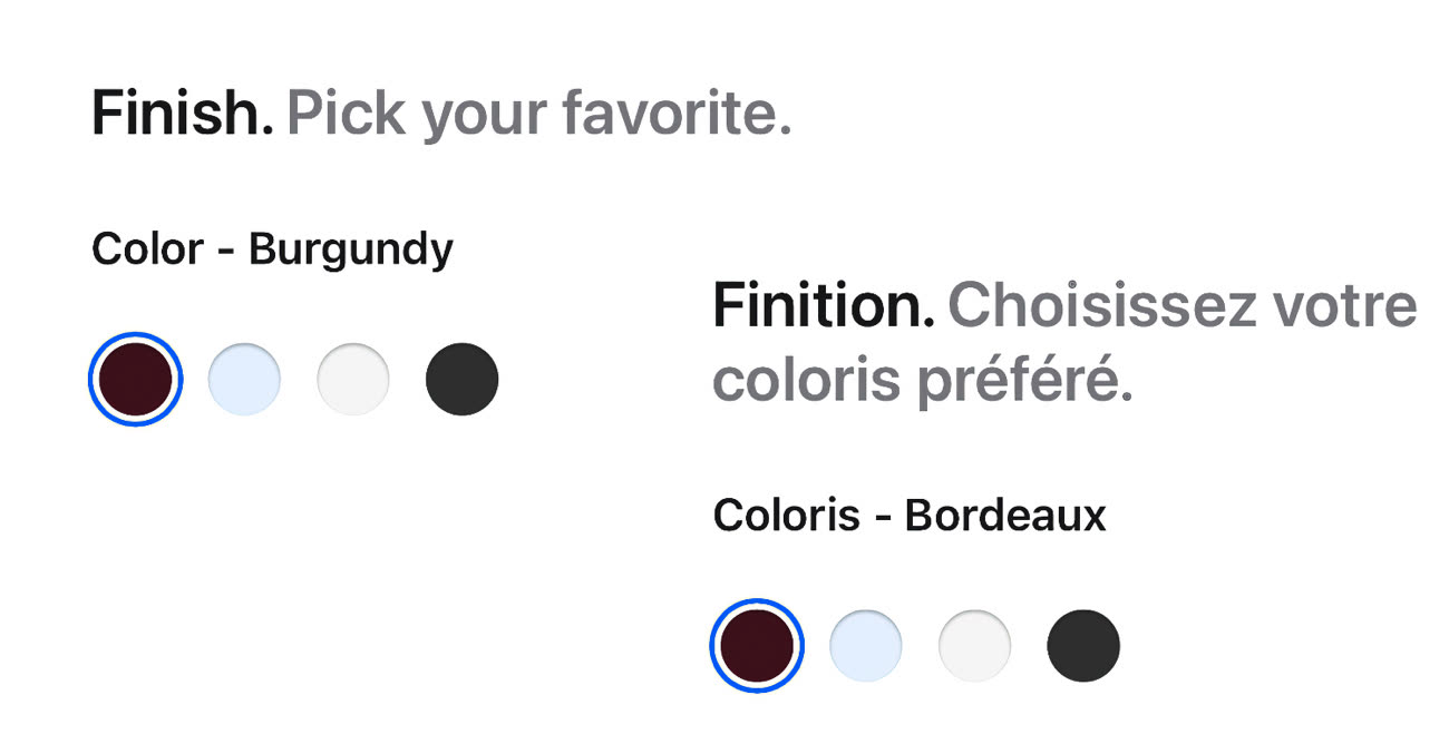 Couleur bourgogne en anglais, mais bordeaux en français : l’iPhone 18 Pro frise l’incident diplomatique. Image iGeneration.