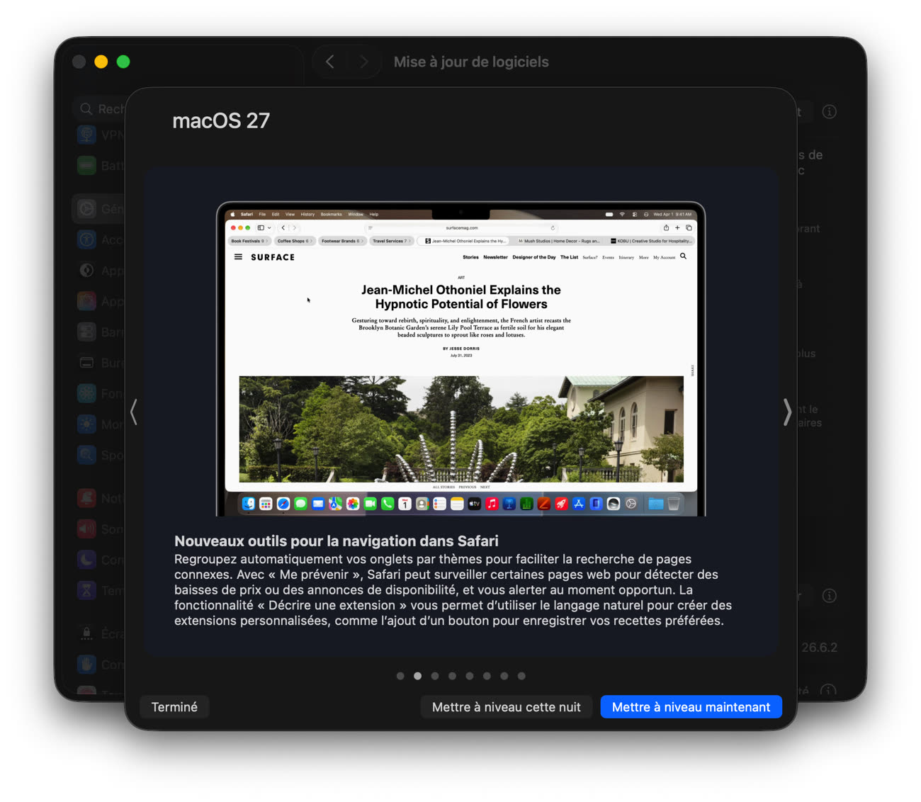 Une autre nouveauté, cette fois dans Safari. Image MacGeneration.
