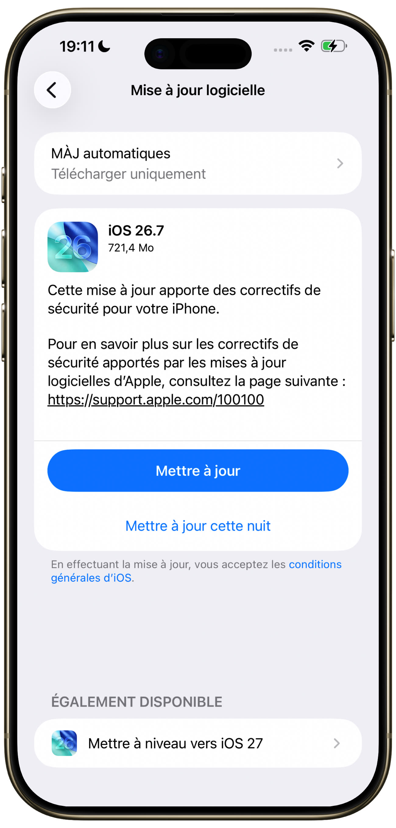 Sur un iPhone 15 Plus. Image MacGeneration.